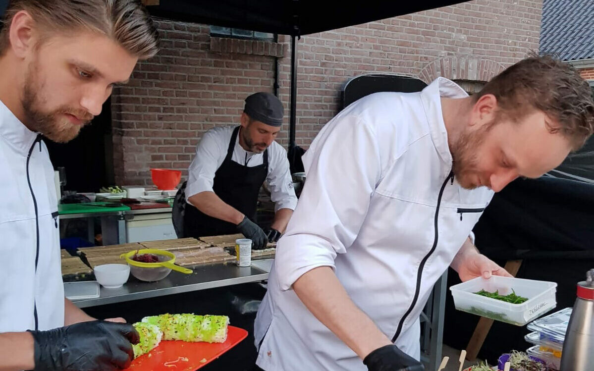 feesten bij de tent